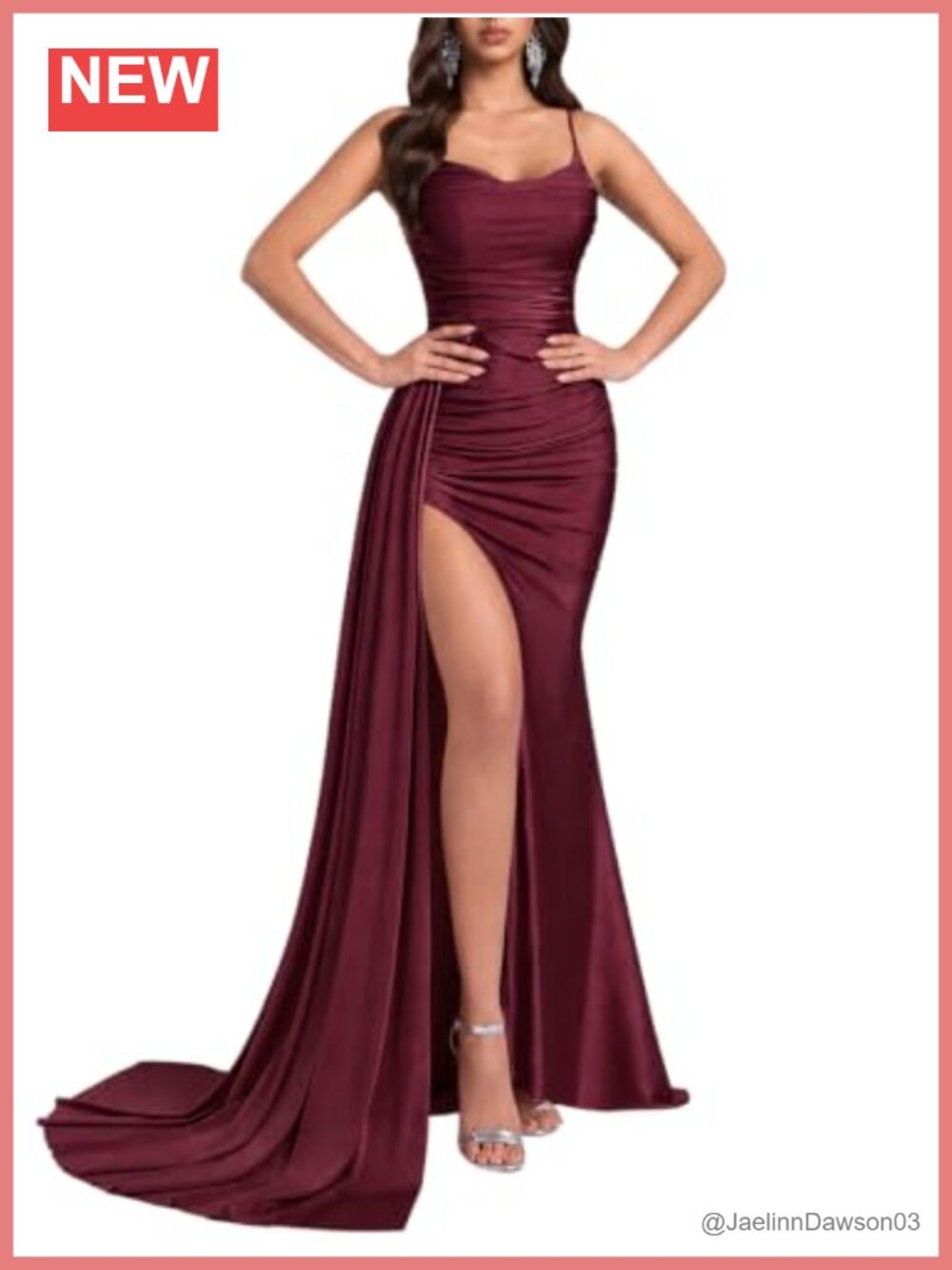Sleeveless Bodycon Maxi Prom Dress Spaghetti Strap Formal Gown Slit